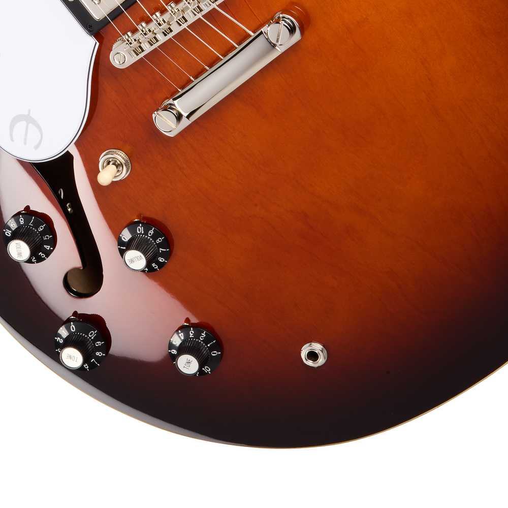 Epiphone Bonehead Riviera - Dark Tobacco Sunburst - Left Handed