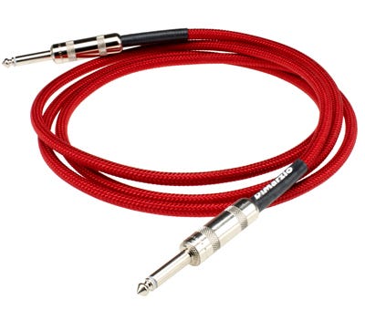 Dimarzio Braided Instrument Cable 10ft (3m) - Red