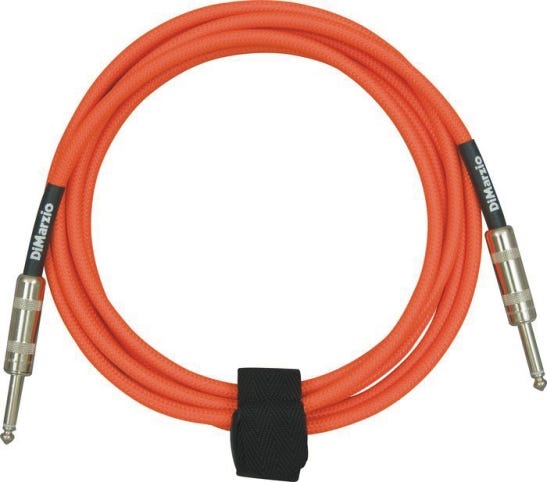 Dimarzio Braided Instrument Cable 10ft (3m) - Neon Orange