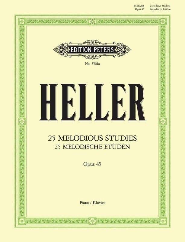 25 Melodious Studies OP 45 for Piano / HELLER - Ed. Teichmuller (PETERS)
