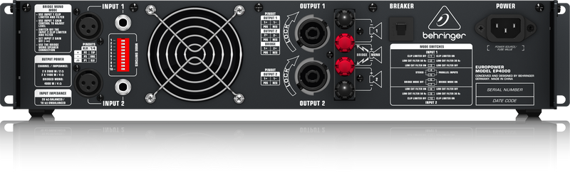 Behringer Europower EP4000 Power Amplifier