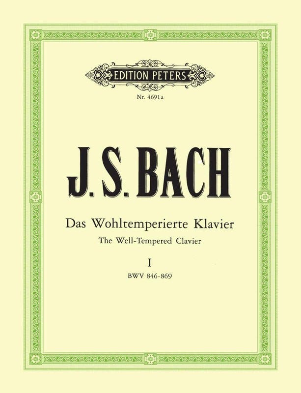 The Well-Tempered Klavier Book 1 - PRELUDES AND FUGUES BWV 846-869 - Urtext Ed. Kreutz/ BACH J S (PETERS)