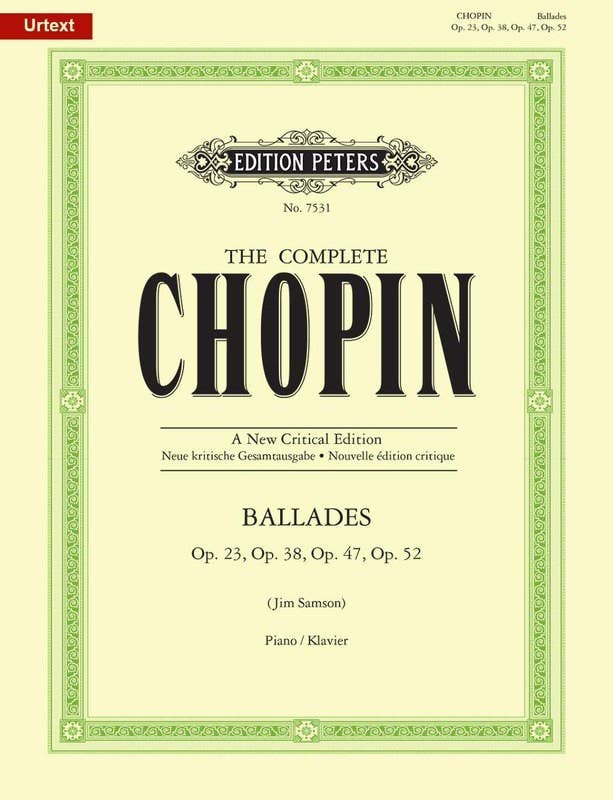 CHOPIN BALLADES ED SAMSON PETERS EDITION