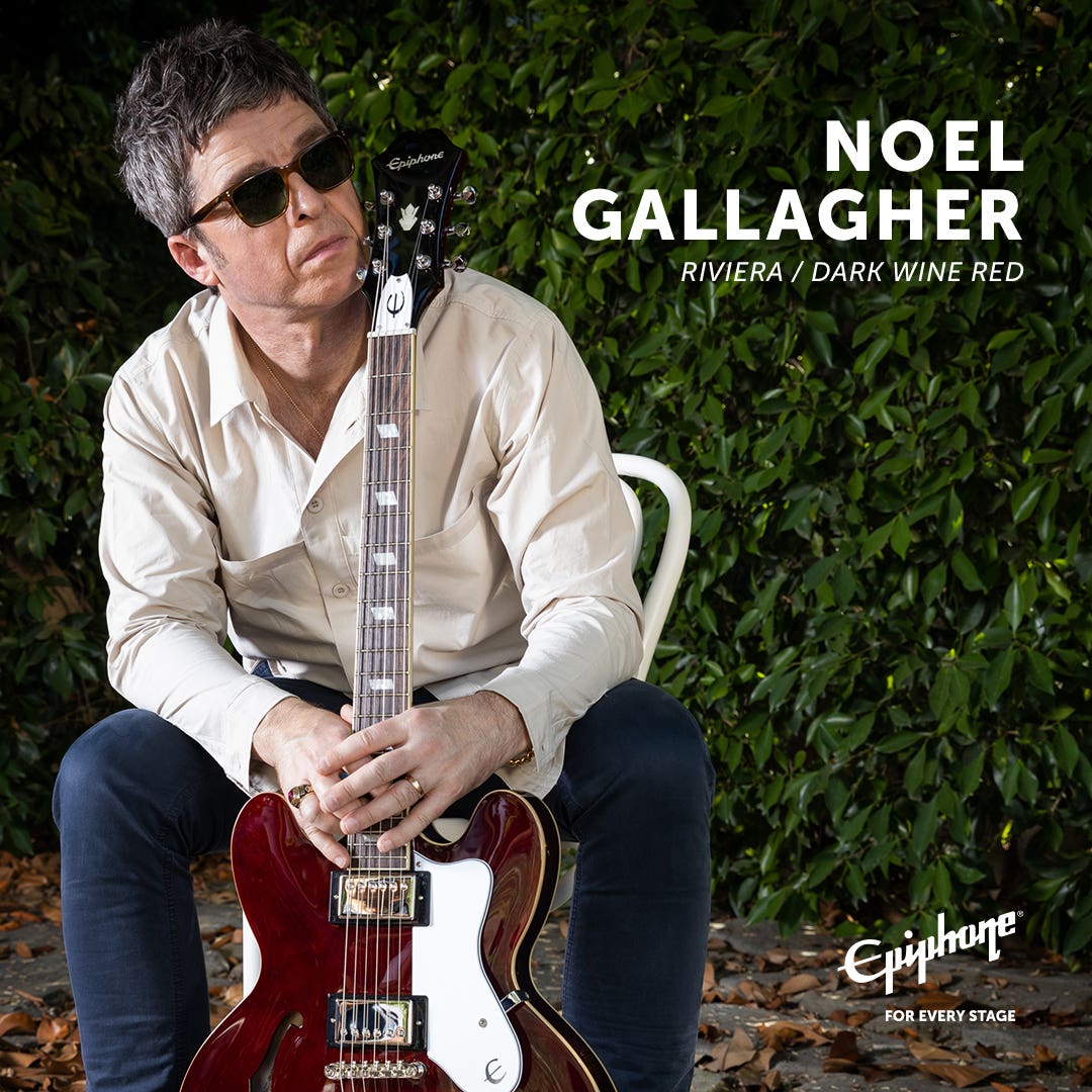 Epiphone Noel Gallagher Riviera w/Case - Dark Wine Red | Better Music