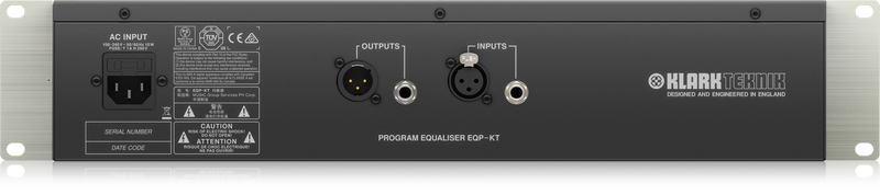Klark Teknik EQP-KT Classic Tube Equaliser w/Custom-Built MIDAS Transformers