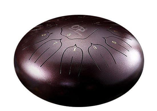 Opus Percussion 10" Metal 11-Note Tongue Drum - Chestnut