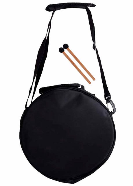 Opus Percussion 12" Metal 11-Note Lotus Tongue Drum w/Mallets & Carry Bag
