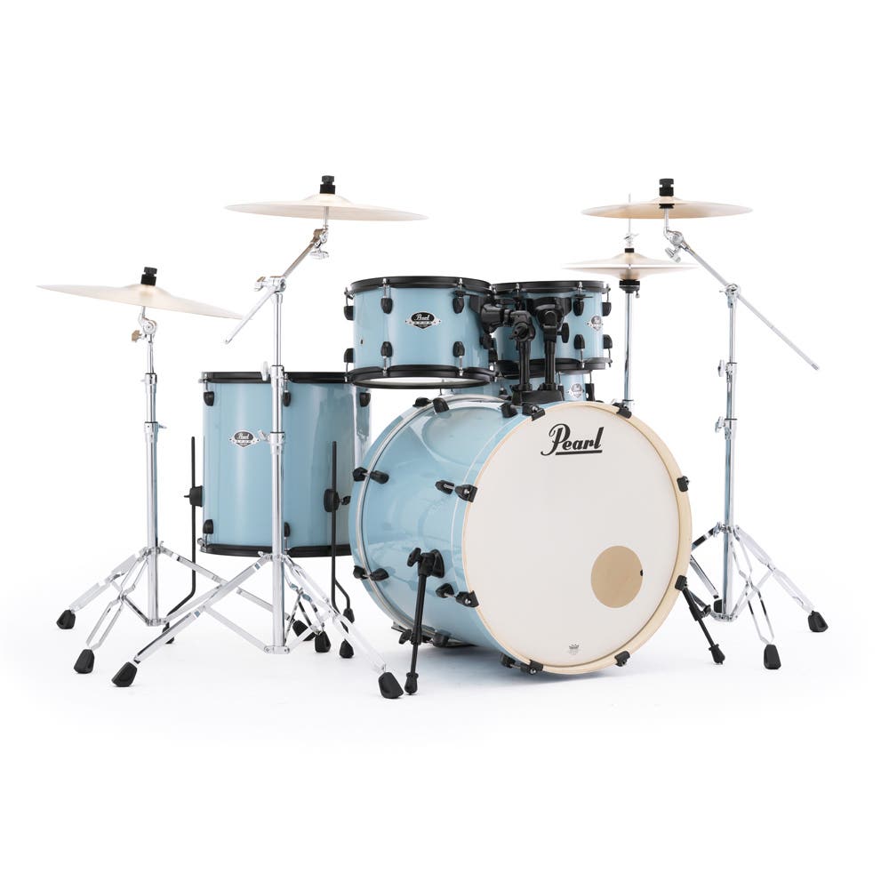 Pearl Limited Edition Export Fusion Plus Drum Kit - Daphne Blue / Black HW - One Only