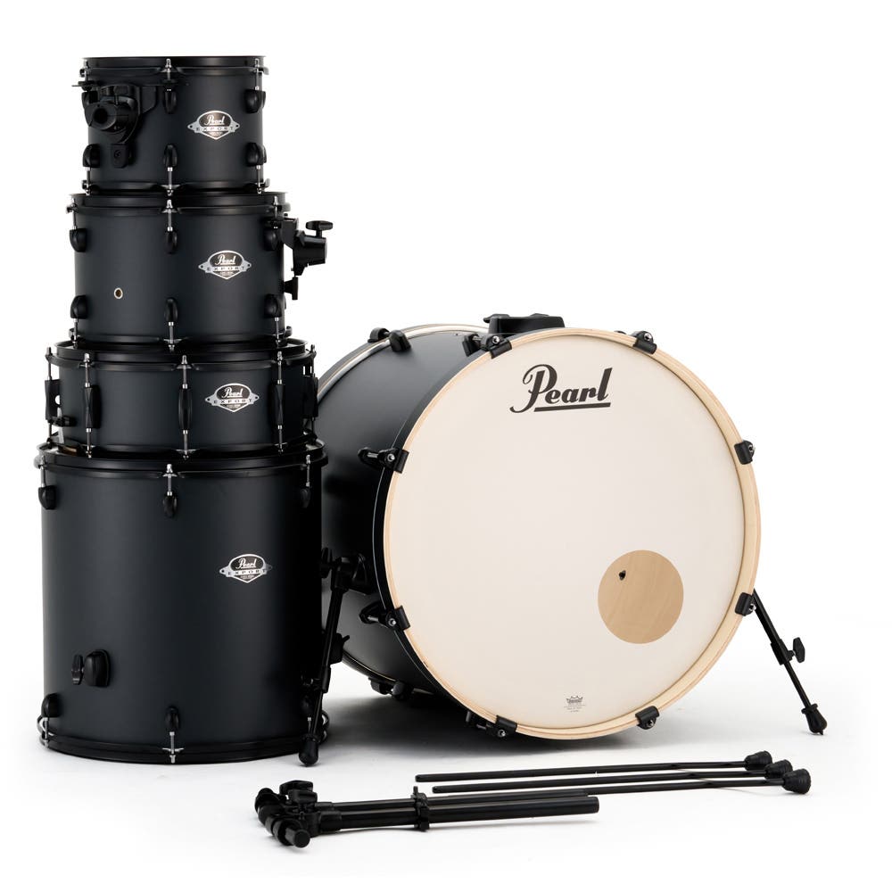 Pearl Limited Edition Export Fusion Plus Drum Kit - Granite Slate / Black HW - One Only