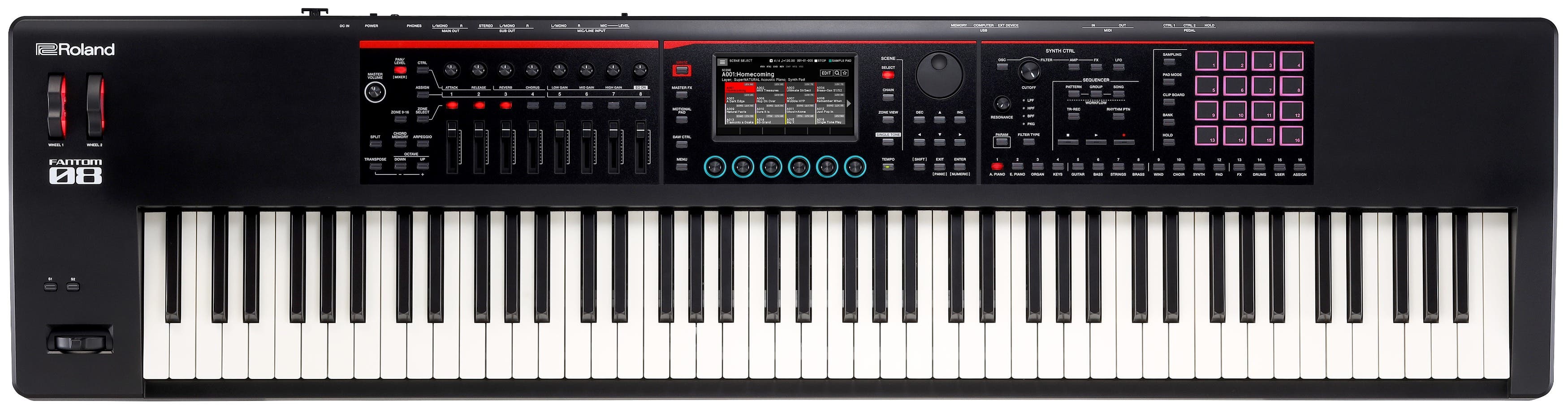 Roland FANTOM-08 Synthesizer Workstation Keyboard | Better Music