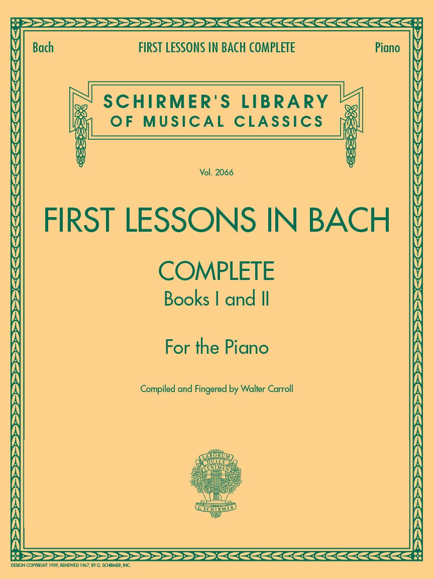 First Lessons In Bach Bk 1 Ed Carroll