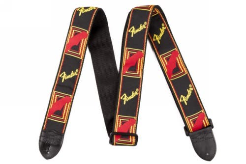 Fender 2" Guitar Strap - Black/Yellow/Red