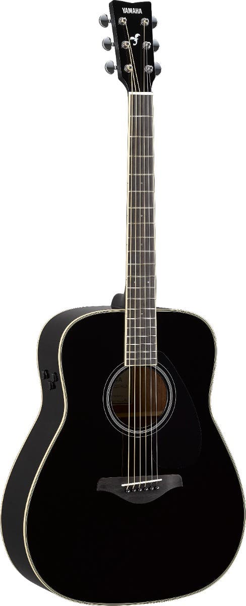 Yamaha FG-TA TransAcoustic Dreadnaught Guitar - Black