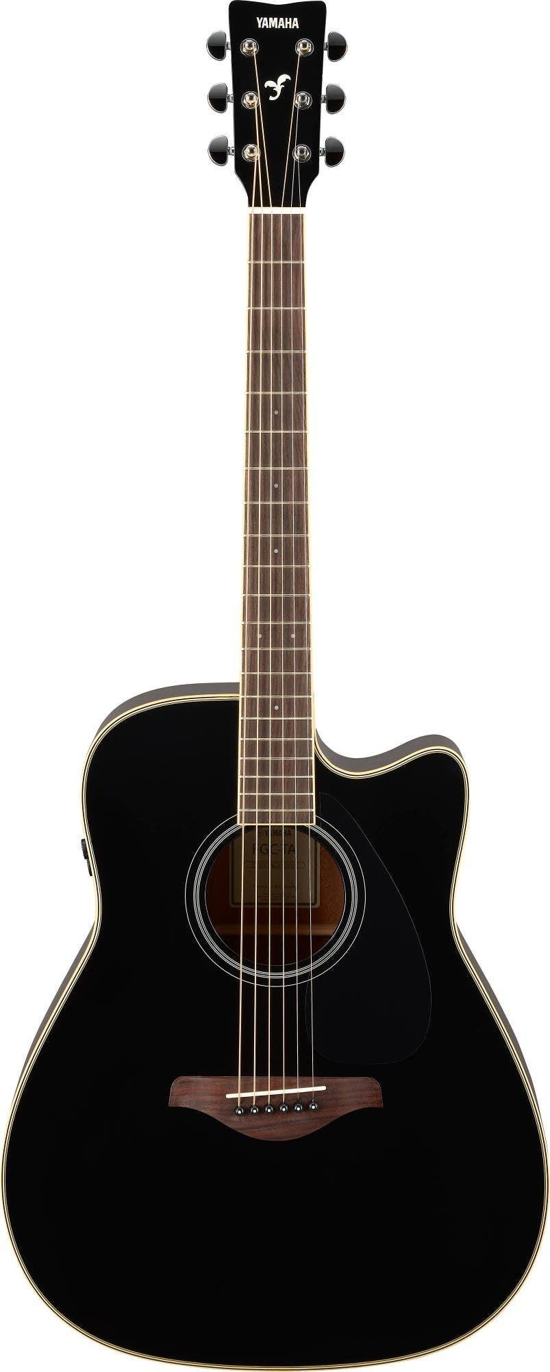 Yamaha FGC-TA TransAcoustic Dreadnaught Guitar w/Cutaway - Black