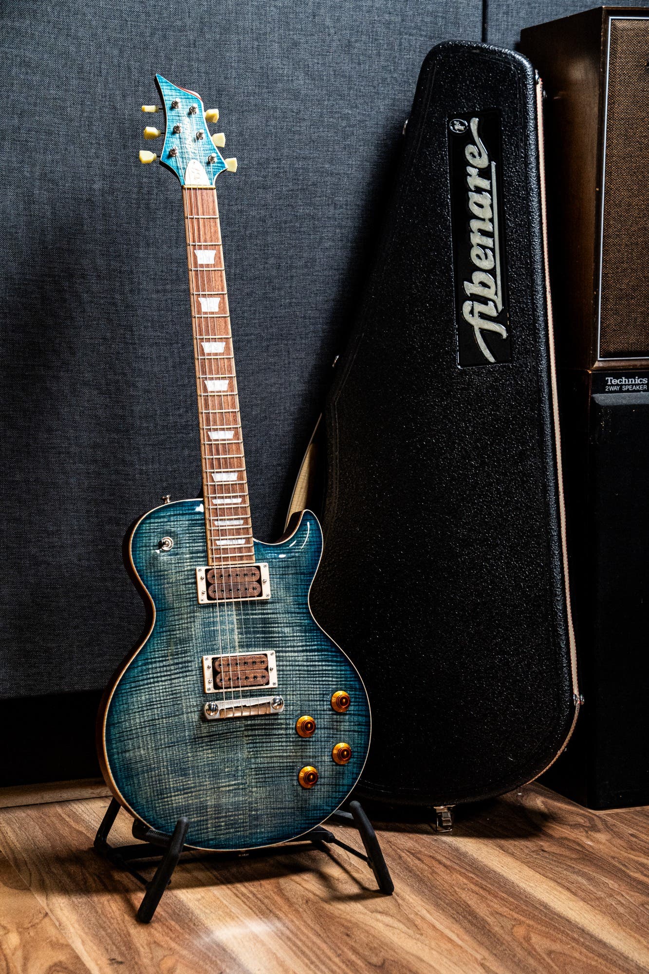 Fibenare Basic Jazz Semihollow Body - Blue Jeans