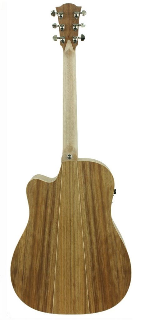Cole Clark FL2EC-BLBL-HUM Acoustic Guitar w/Humbucker Pickup + Case - Blackwood