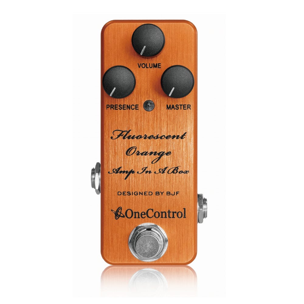 One Control BJF Fluorescent Orange "Amp in a box" Preamp Pedal