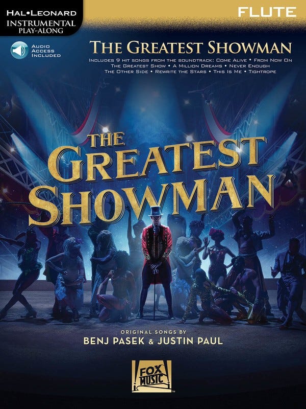 Greatest Showman Soundtrack Flute BOOK/ON LINE AUDIO  (HAL LEONARD)