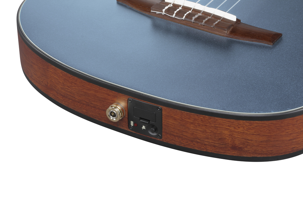 Ibanez FRH10N Nylon String Guitar - Indigo Blue Metallic Flat