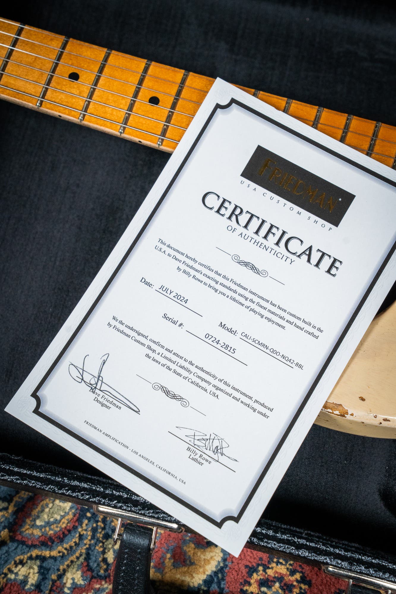 Friedman Cali HH FR - Maple Neck - Nitro Blonde Medium Aged (Swamp Ash Body)