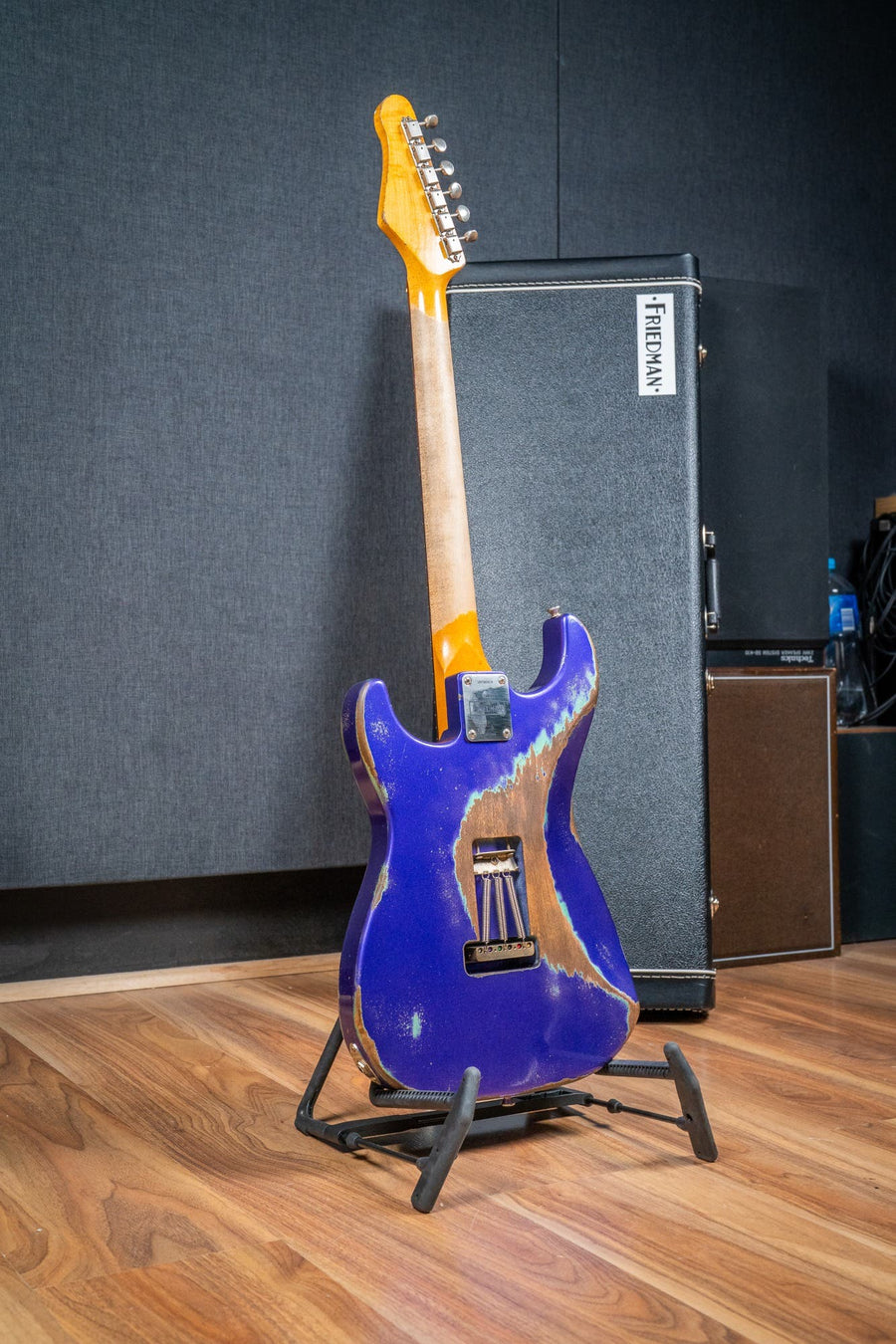 Friedman Vintage S HSS - Rosewood FB - Nitro Heavy Aged Purple Metallic Over Sage Green