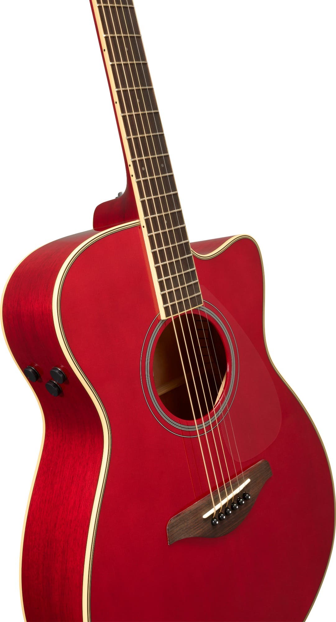 Yamaha FSC-TA TransAcoustic Concert Guitar w/Cutaway - Ruby Red