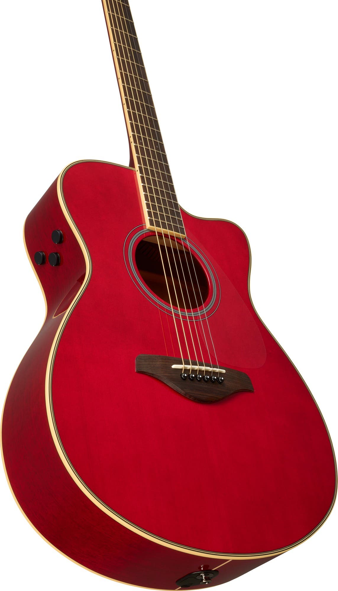 Yamaha FSC-TA TransAcoustic Concert Guitar w/Cutaway - Ruby Red