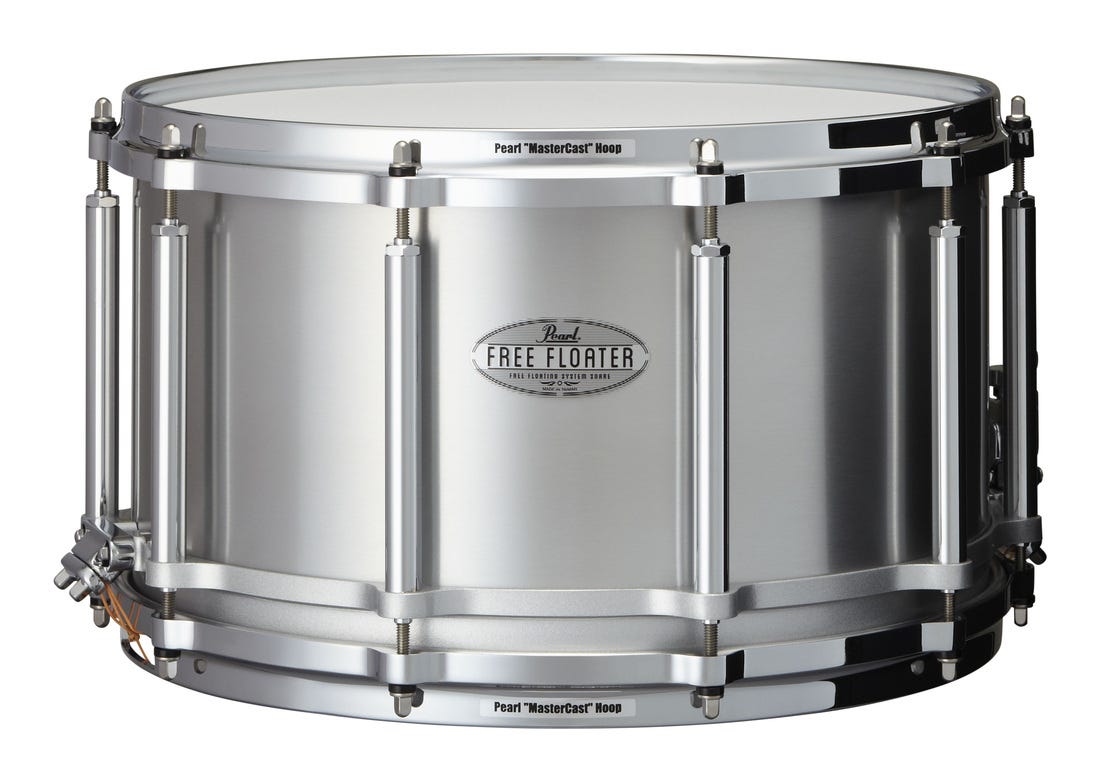 Pearl Free Floater 14x8" Snare Drum - Seamless Aluminum