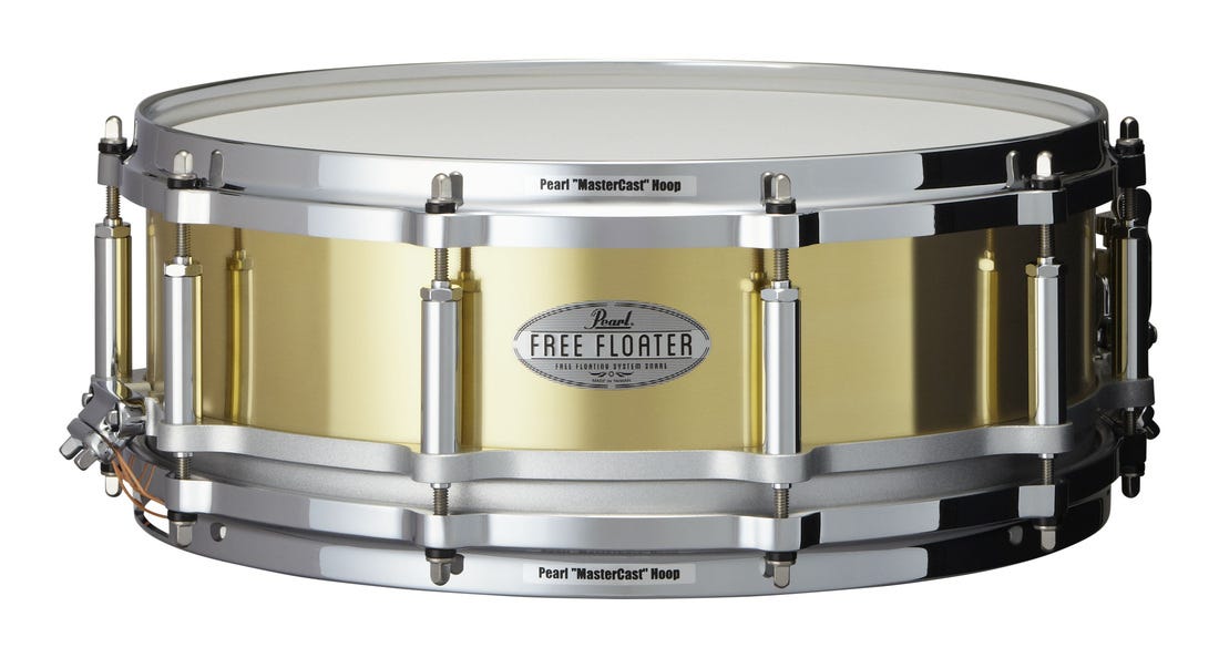 Pearl Free Floater 14x5" Snare Drum - Brass