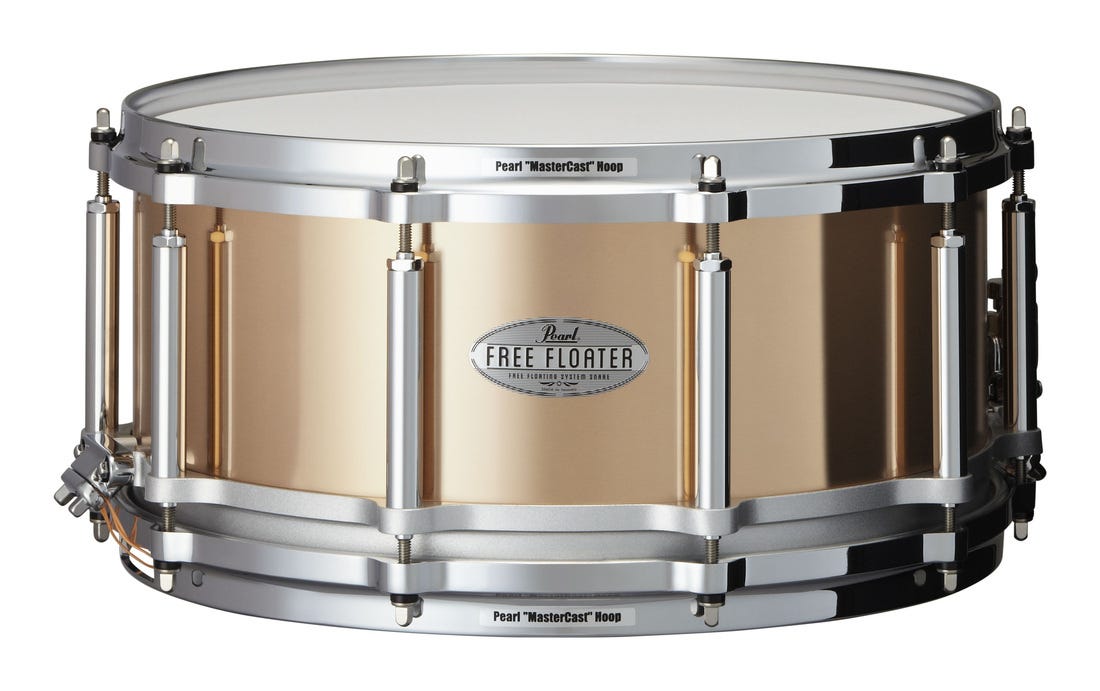 Pearl Free Floater 14x6.5" Snare Drum - Phosphor Bronze