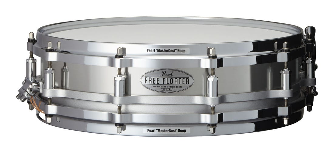 Pearl Free Floater 14x3.5" Snare Drum - Stainless Steel