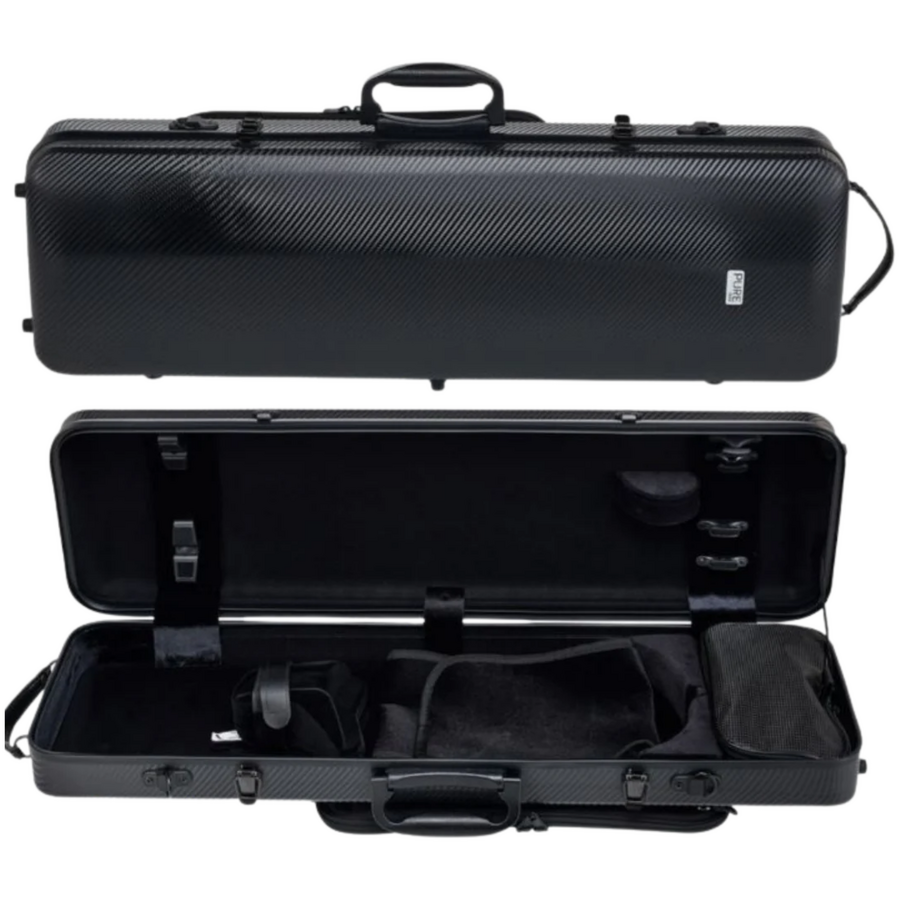 Gewa Pure Oblong Polycarbonate 3/4 - 4/4 Violin Case - Black