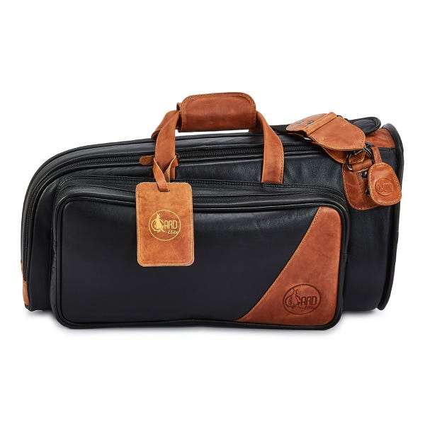 Gard Elite Cornet Gig Bag - Leather Black w/ Brown Trim (GACOR3ELK)