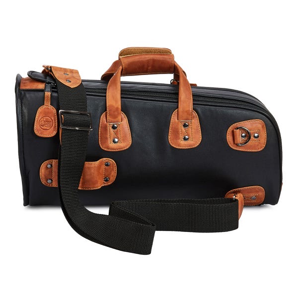 Gard Elite Cornet Gig Bag - Leather Black w/ Brown Trim (GACOR3ELK)