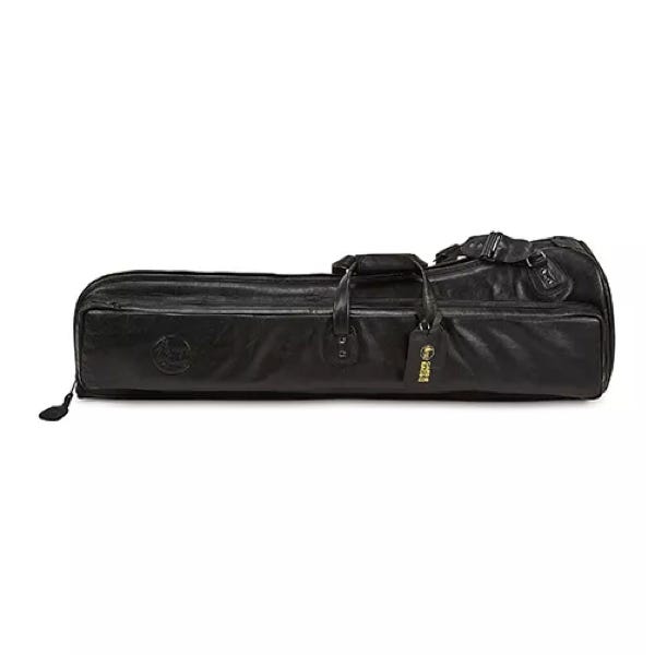 Gard Trombone 8" Bell Gig Bag - Leather Black - Slide Compartment Outside (GATB21MLK)