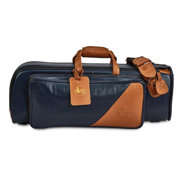 Gard Elite Single Trumpet Gig Bag - Leather Blue w/ Tan Trim (GATR1ELYB)