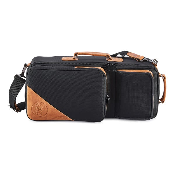Gard Elite Double Trumpet Gig Bag - Synthetic Black w/ Brown Trim (GATR4ECSK)