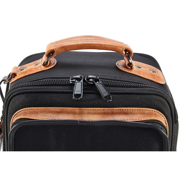 Gard Elite Double Trumpet Gig Bag - Synthetic Black w/ Brown Trim (GATR4ECSK)