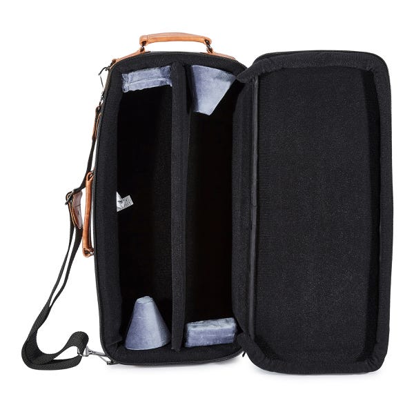 Gard Elite Double Trumpet Gig Bag - Synthetic Black w/ Brown Trim (GATR4ECSK)