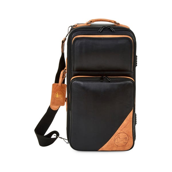 Gard Elite Triple Trumpet Gig Bag - Leather Black w/ Brown Trim (GATR5ECLK)