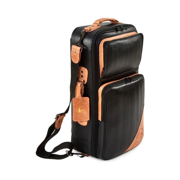 Gard Elite Triple Trumpet Gig Bag - Leather Black w/ Brown Trim (GATR5ECLK)