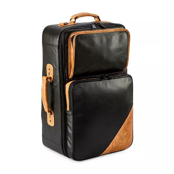 Gard Elite Compact Tpt+Flugel Gig Bag - Leather Black w/ Tan Trim (GATR9ECLK)