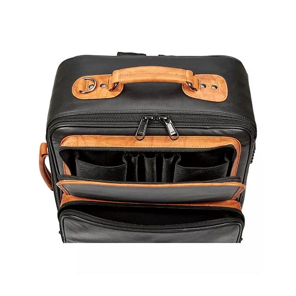 Gard Elite Compact Tpt+Flugel Gig Bag - Leather Black w/ Tan Trim (GATR9ECLK)