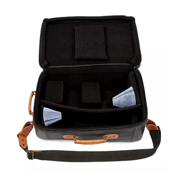Gard Elite Compact Tpt+Flugel Gig Bag - Leather Black w/ Tan Trim (GATR9ECLK)