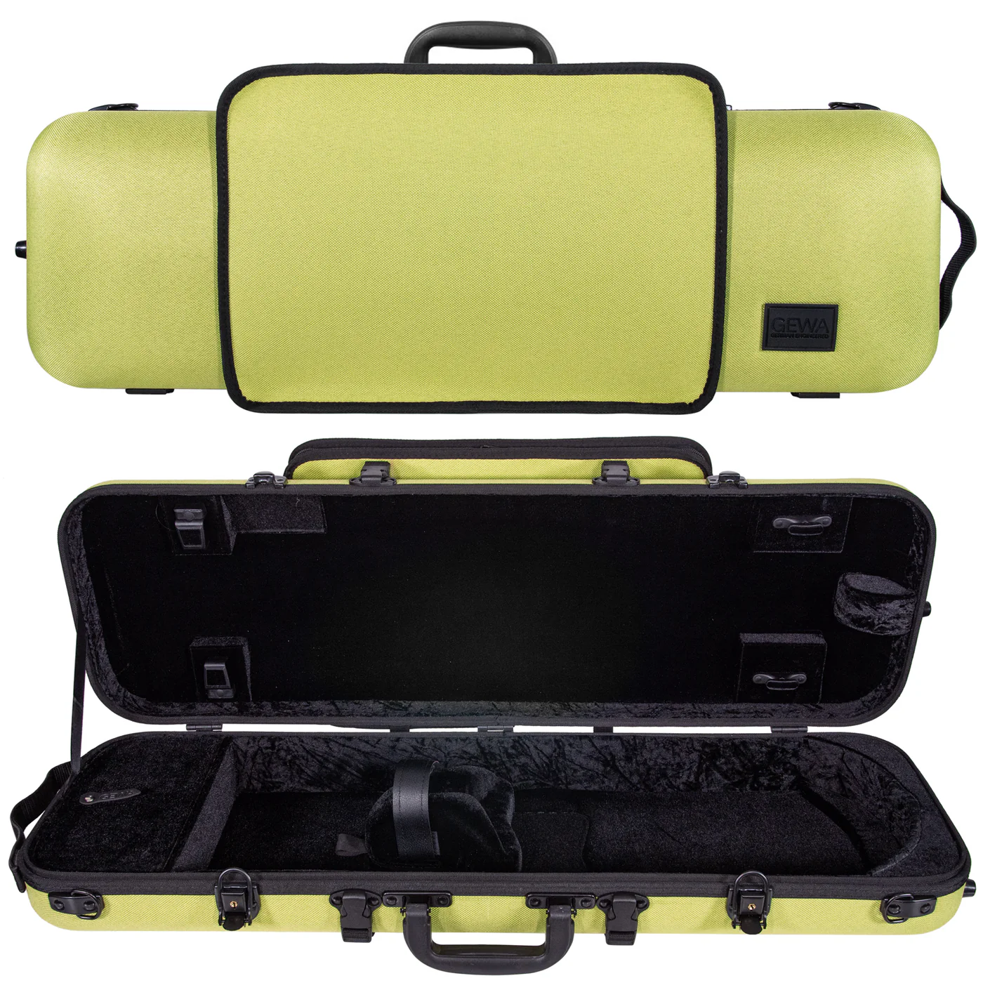 Gewa Bio-A Oblong Violin Case w/Sheet Music Pocket - Lime / Black