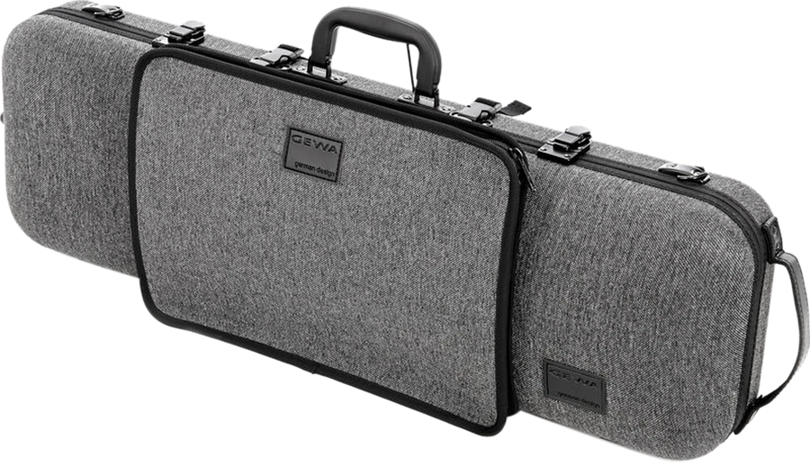Gewa Bio-S Oblong Violin Case w/Music Pocket - Grey/Black