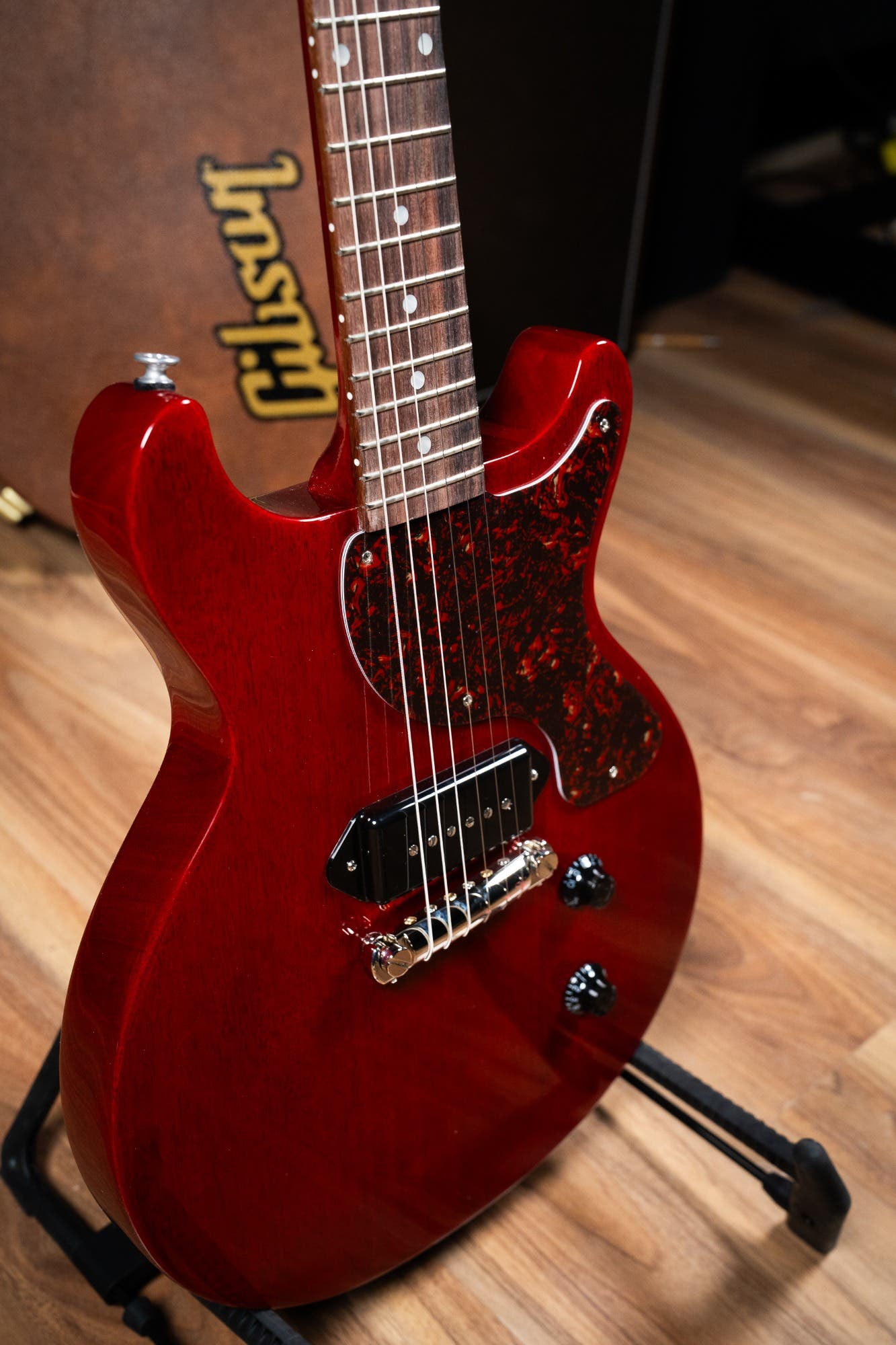 Gibson Les Paul Junior Double Cut - Tortoise Pickguard - Vintage Cherry