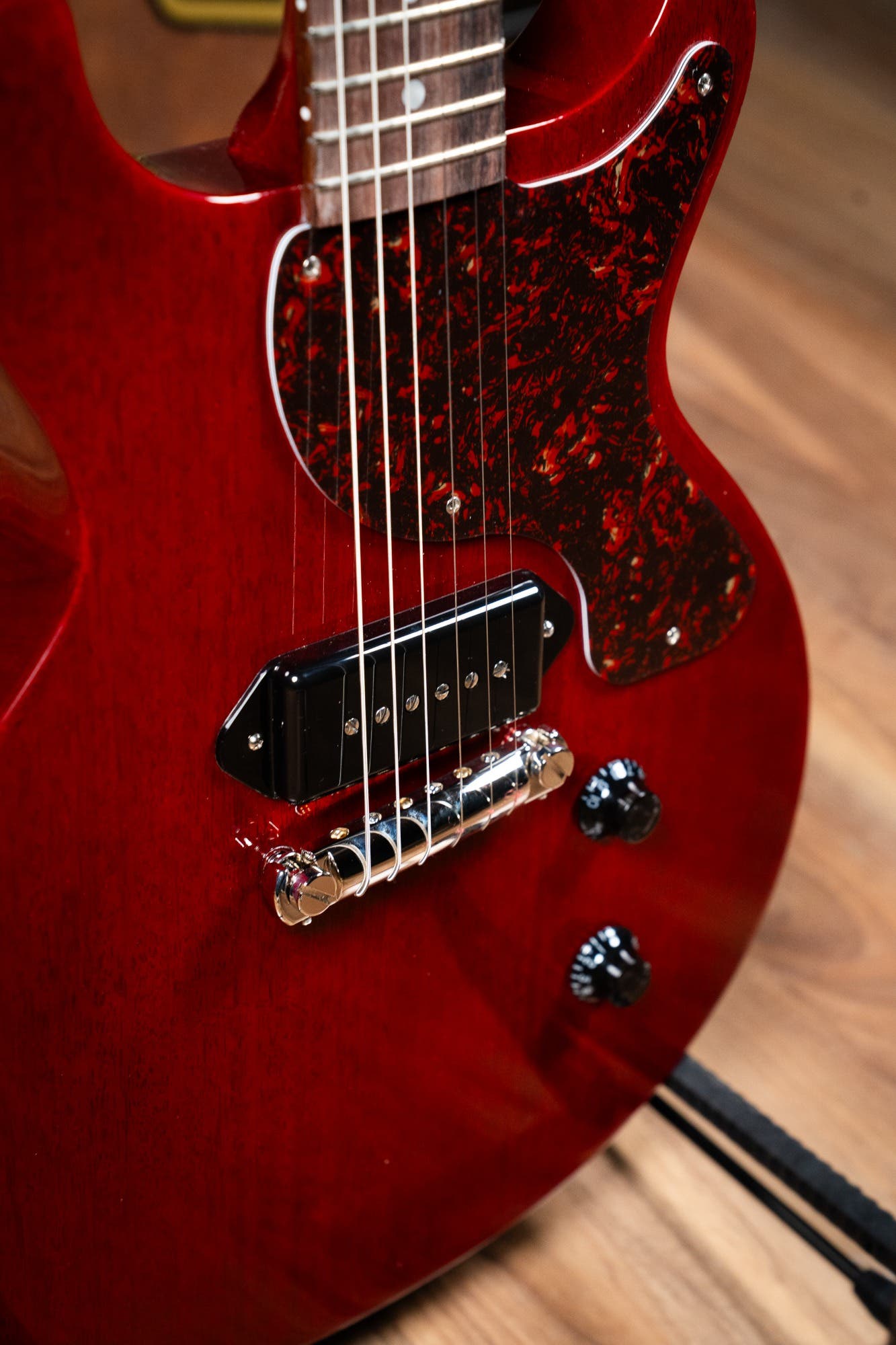 Gibson Les Paul Junior Double Cut - Tortoise Pickguard - Vintage Cherry