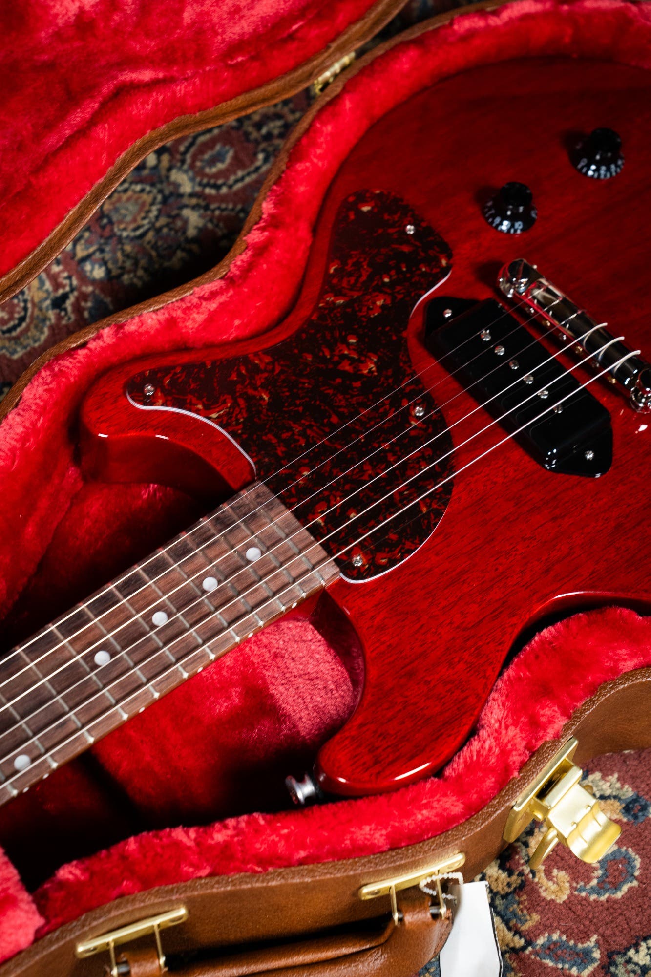 Gibson Les Paul Junior Double Cut - Tortoise Pickguard - Vintage Cherry