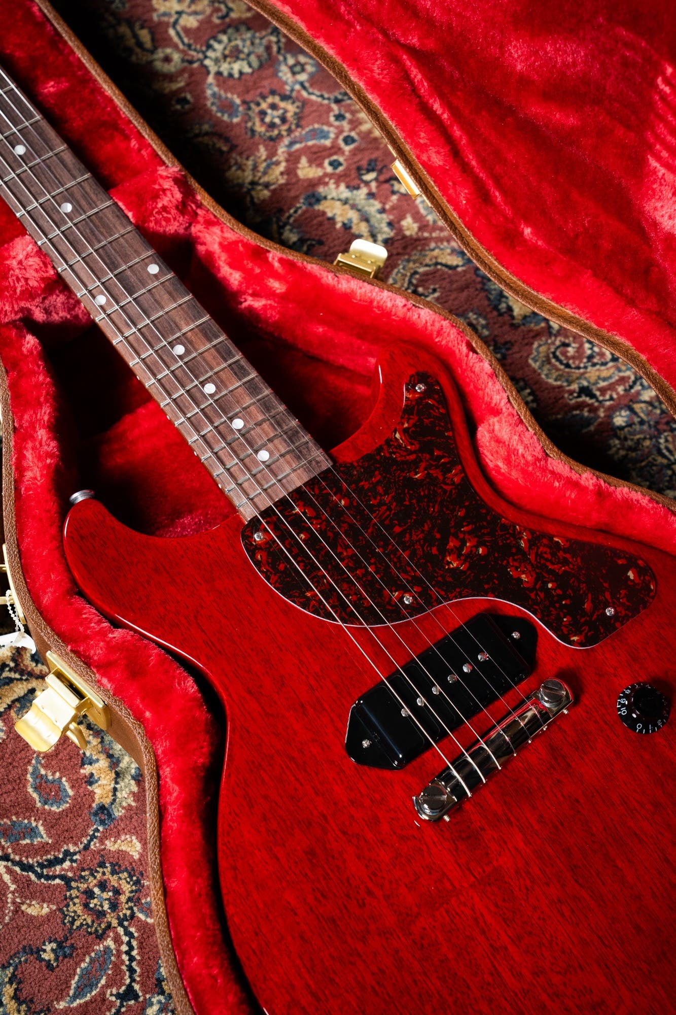 Gibson Les Paul Junior Double Cut - Tortoise Pickguard - Vintage Cherry